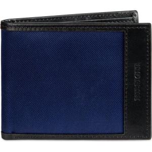 Tommy Hilfiger Men’s Fabric Inlay Wallet – Bifold, Trifold and Front Pocket Styles(Black – Passcase)