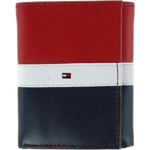 Tommy Hilfiger Men’s Trifold Wallet(Red/White/Blue)
