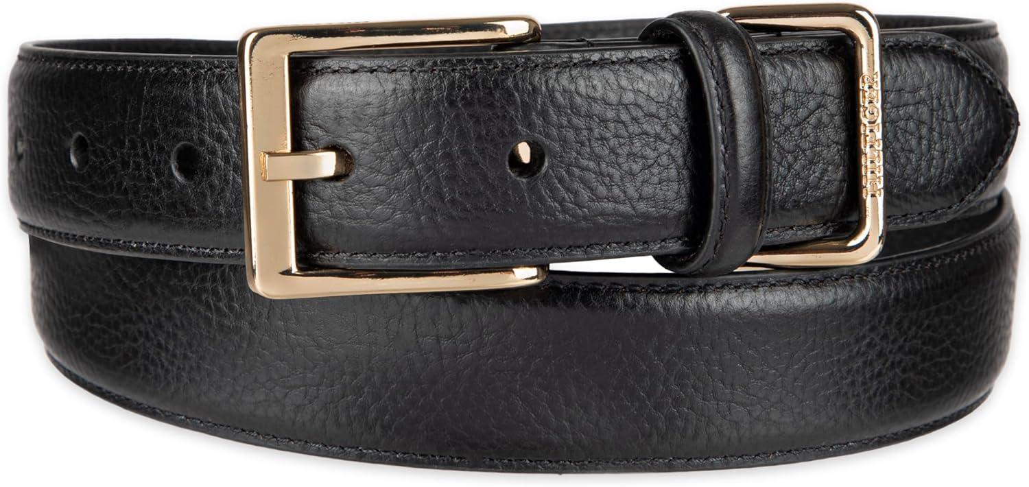 imageTommy Hilfiger Mens Casual SemiDress Belt Versatile for Work or Weekend Regular and Big ampamp Tall SizingBlack Double Loop