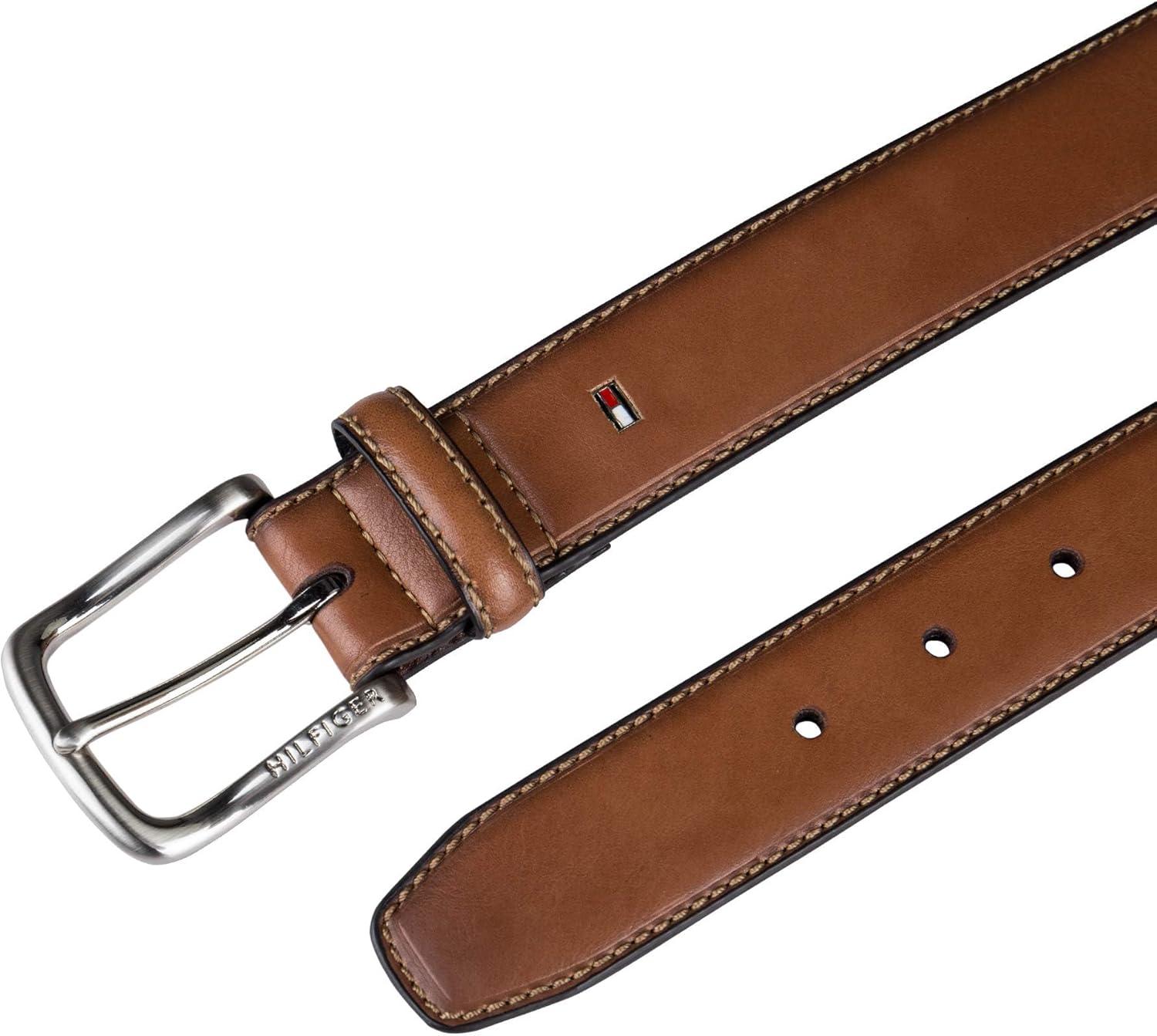 imageTommy Hilfiger Mens Casual SemiDress Belt Versatile for Work or Weekend Regular and Big ampamp Tall SizingBrown Logo