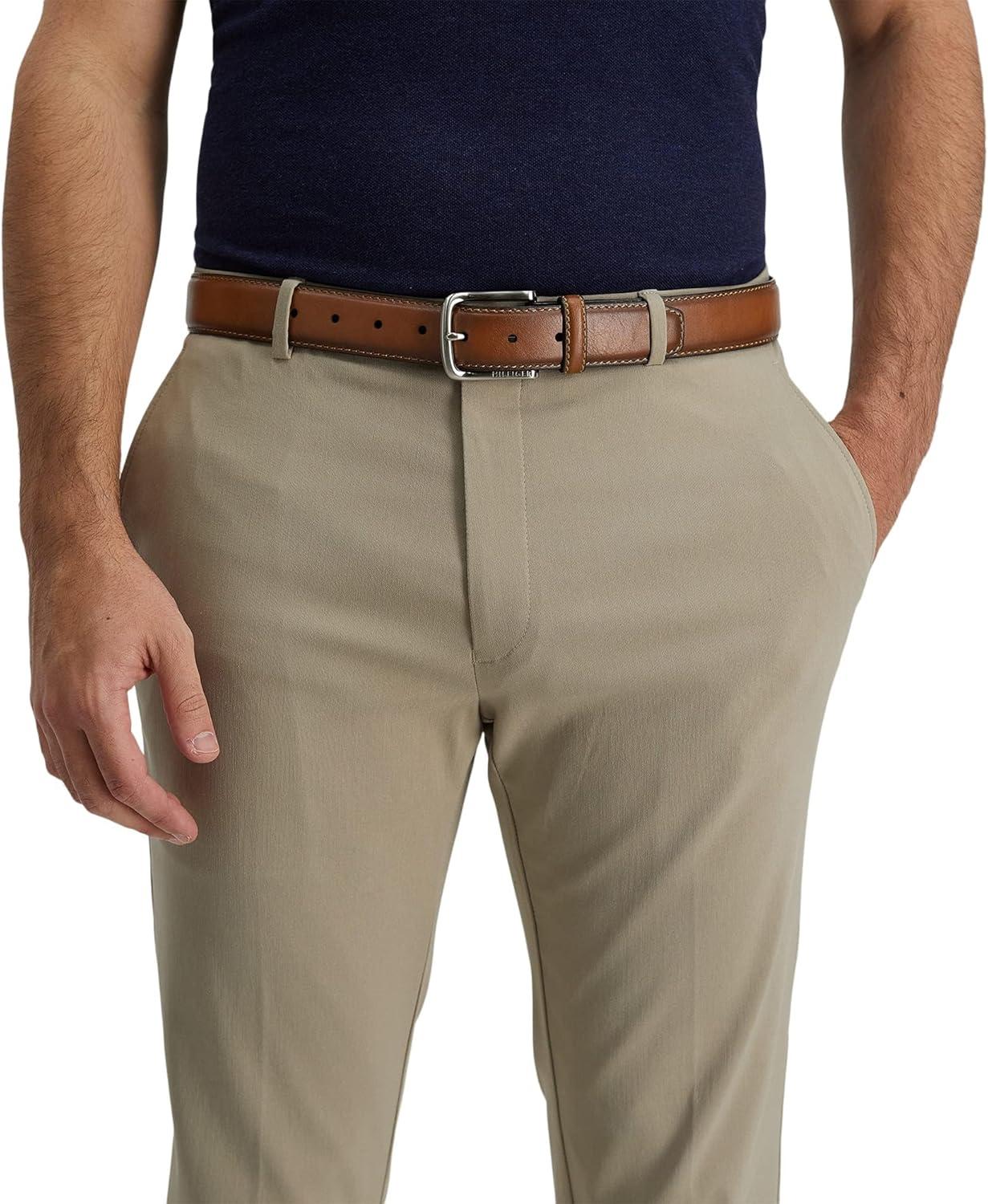 imageTommy Hilfiger Mens Casual SemiDress Belt Versatile for Work or Weekend Regular and Big ampamp Tall SizingBrown Logo