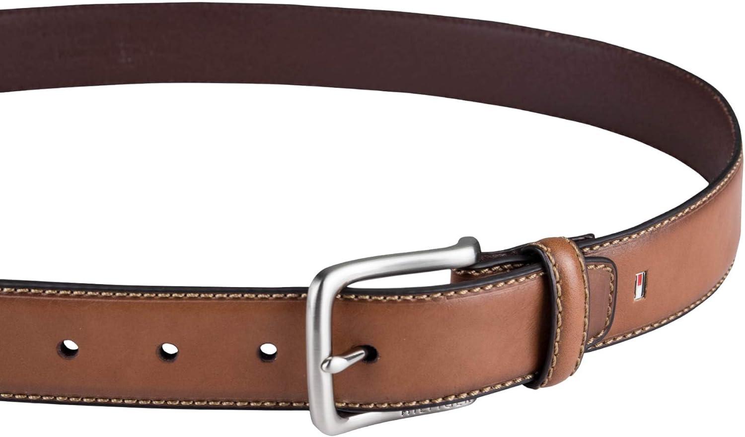 imageTommy Hilfiger Mens Casual SemiDress Belt Versatile for Work or Weekend Regular and Big ampamp Tall SizingBrown Logo