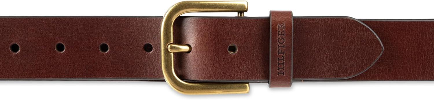 imageTommy Hilfiger Mens Classic Casual Leather Belt for Everyday WearChocolate
