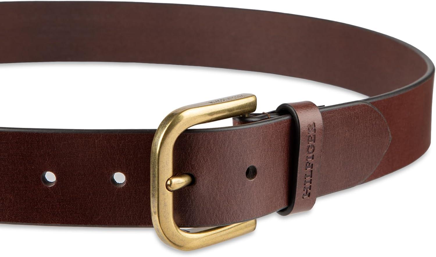 imageTommy Hilfiger Mens Classic Casual Leather Belt for Everyday WearChocolate