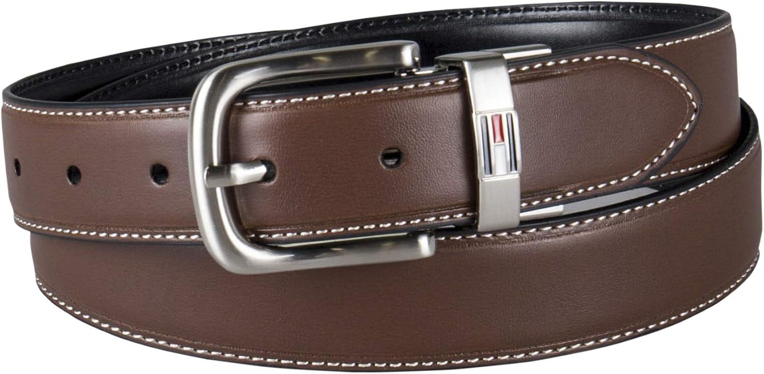imageTommy Hilfiger mens Reversible BeltBrownBlack Casual