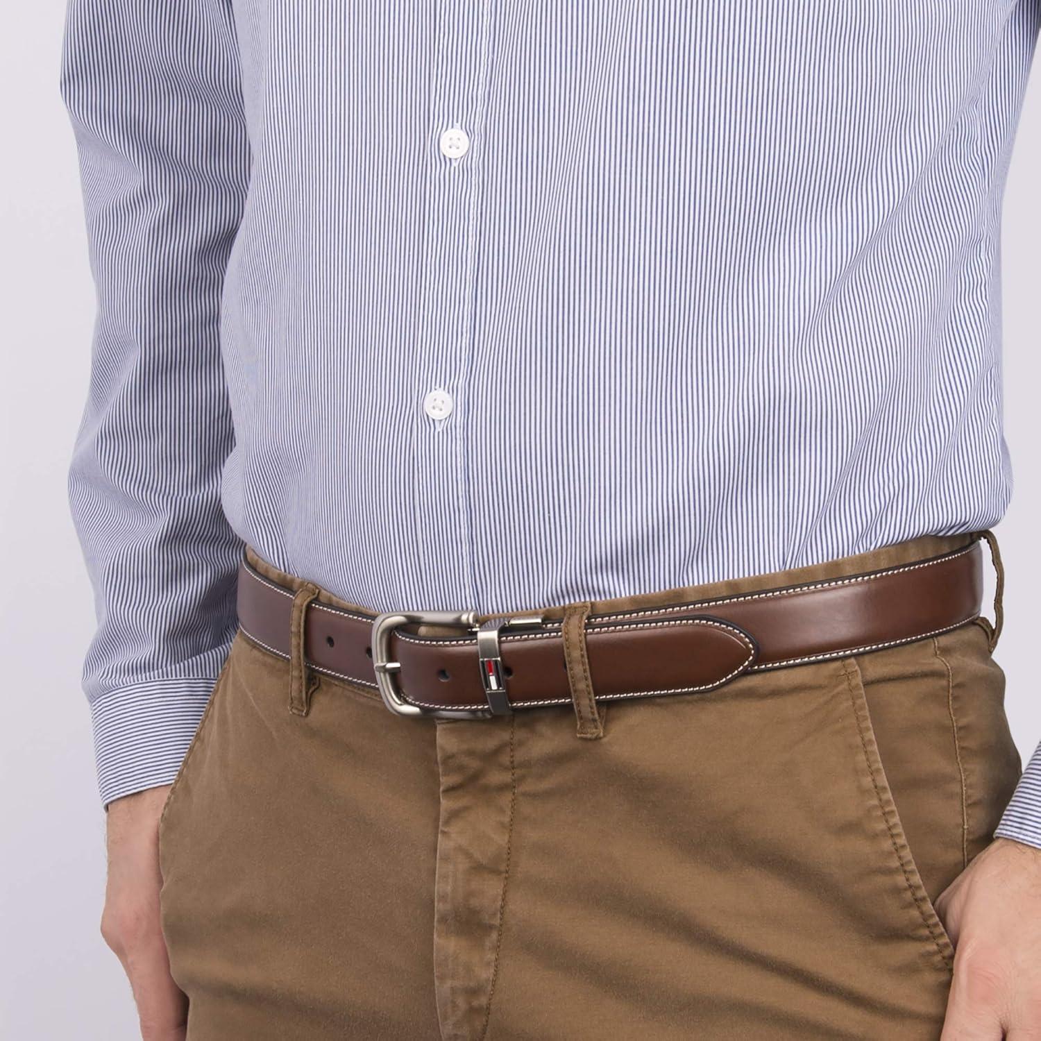 imageTommy Hilfiger mens Reversible BeltBrownBlack Casual