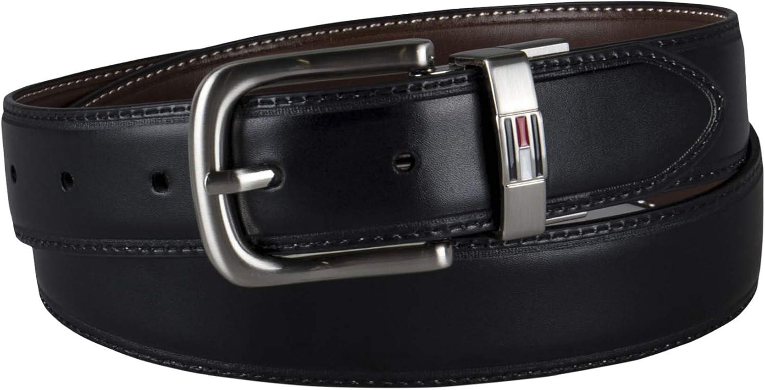 imageTommy Hilfiger mens Reversible BeltBrownBlack Casual