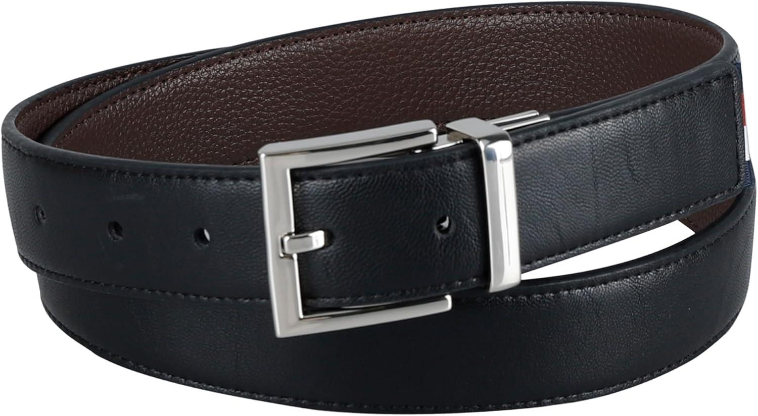 imageTommy Hilfiger mens Reversible BeltBrownBlack Stretch
