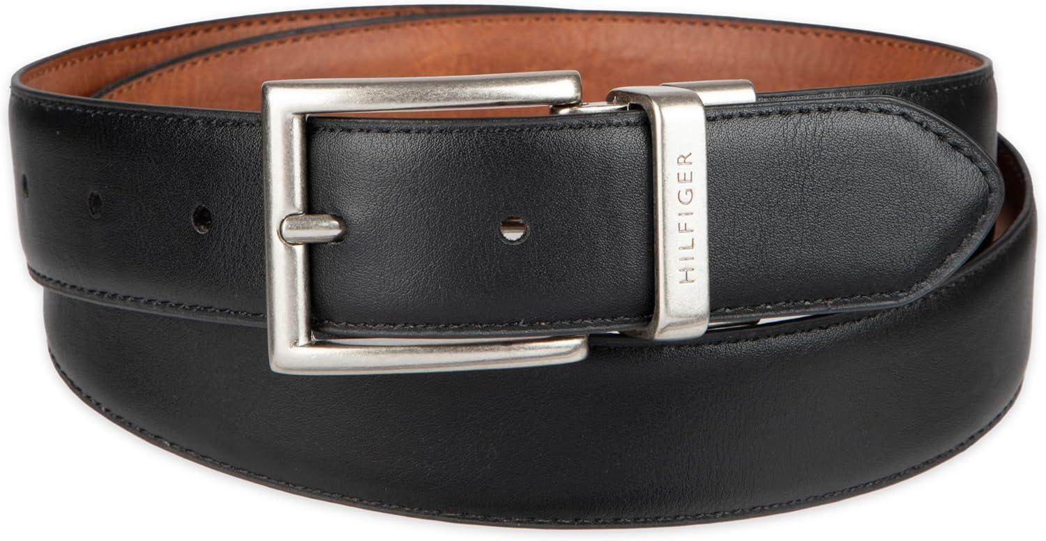imageTommy Hilfiger mens Reversible BeltCognacBlack