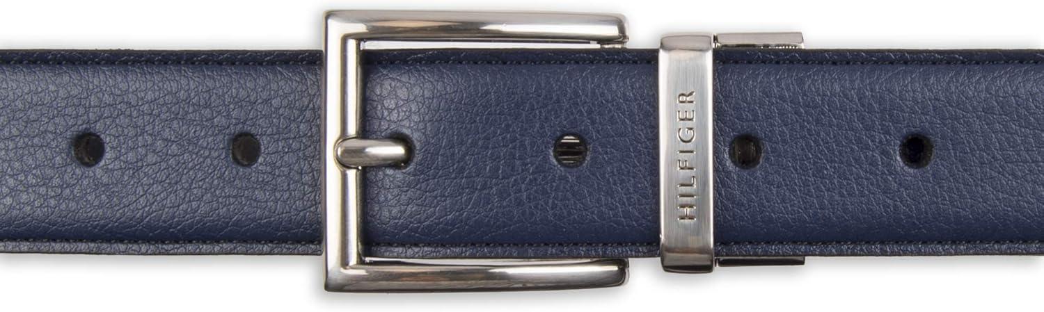 imageTommy Hilfiger mens Reversible BeltNavyBlack Silver
