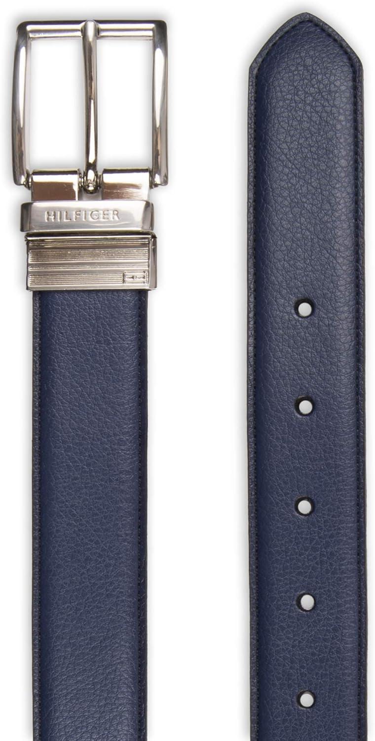 imageTommy Hilfiger mens Reversible BeltNavyBlack Silver