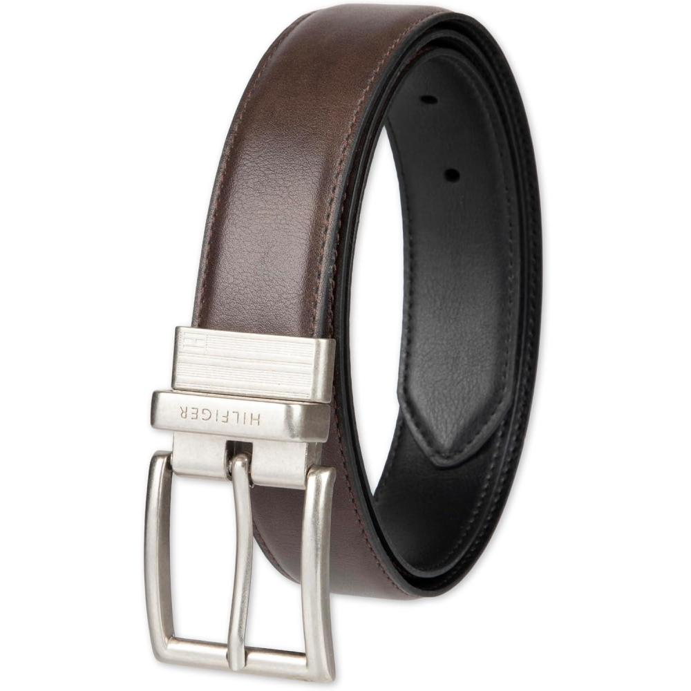 imageTommy Hilfiger mens Reversible BeltBrownBlack Classic