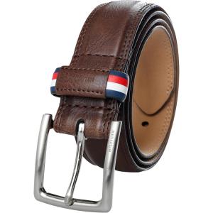 Tommy Hilfiger Men’s Casual Semi-Dress Belt – Versatile for Work or Weekend (Regular and Big & Tall Sizing)(Brown Casual)
