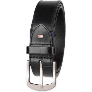 Tommy Hilfiger Men’s Classic Casual Leather Belt for Everyday Wear(Black)