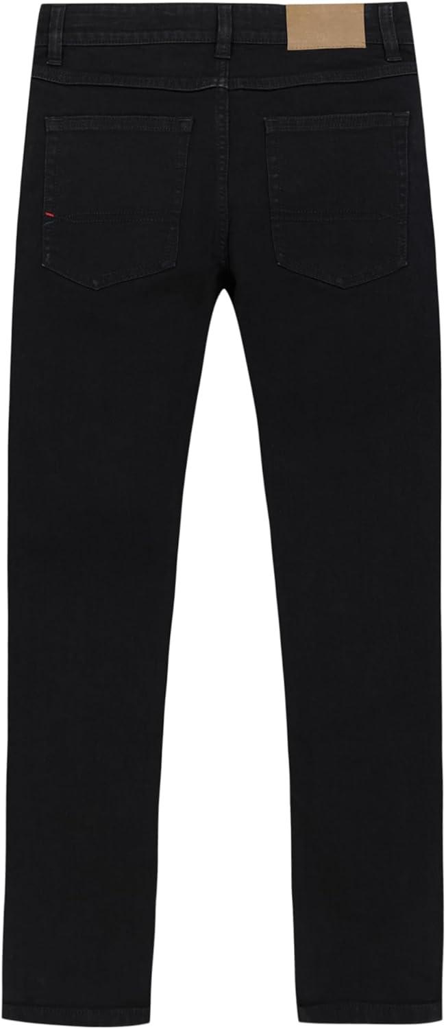 imageTommy Hilfiger Boys 5Pocket Stretch Slim Straight Leg Denim Jean Zipper Fly ampamp Button ClosureBlack