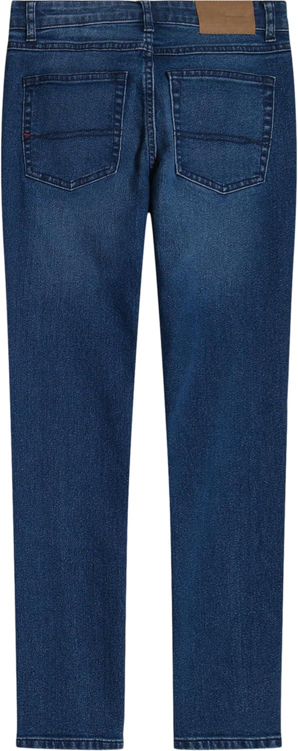 imageTommy Hilfiger Boys 5Pocket Stretch Slim Straight Leg Denim Jean Zipper Fly ampamp Button ClosurePortola