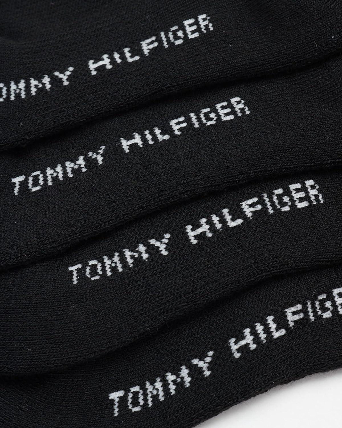 imageTommy Hilfiger Boys Athletic Socks Performance Cushion Quarter Cut Ankle Socks 6 PackBlack