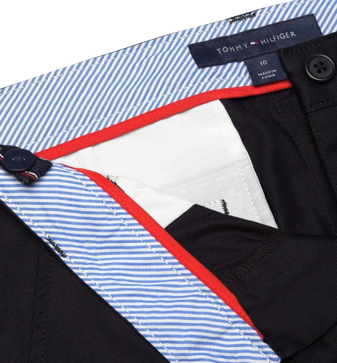 imageTommy Hilfiger Boys Flat Front Twill Blend Shorts Kids School Uniforms ClothesBlack