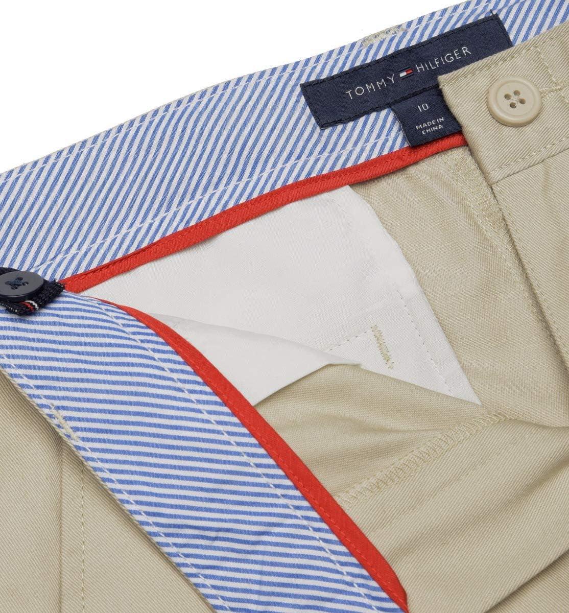 imageTommy Hilfiger Boys Flat Front Twill Blend Shorts Kids School Uniforms ClothesKhaki