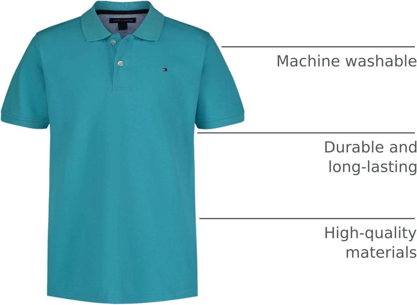 imageTommy Hilfiger Boys Ivy Polo Big KidsBlue Curacao