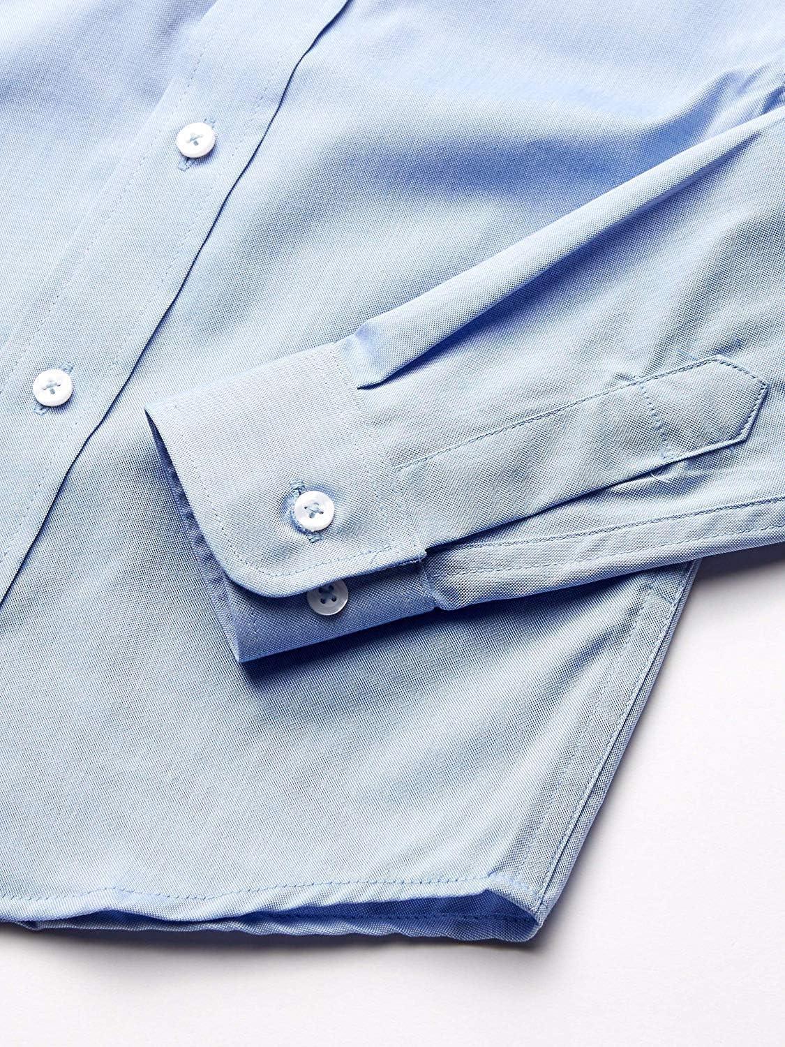 imageTommy Hilfiger Boys Long Sleeve Dress Shirt Collared ButtonDown with Cuff Sleeves GinghamBlue