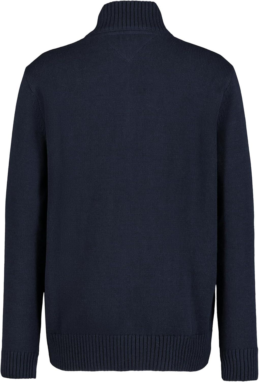 imageTommy Hilfiger Boys Long Sleeve Quarter Zip SweaterNavy Blazer