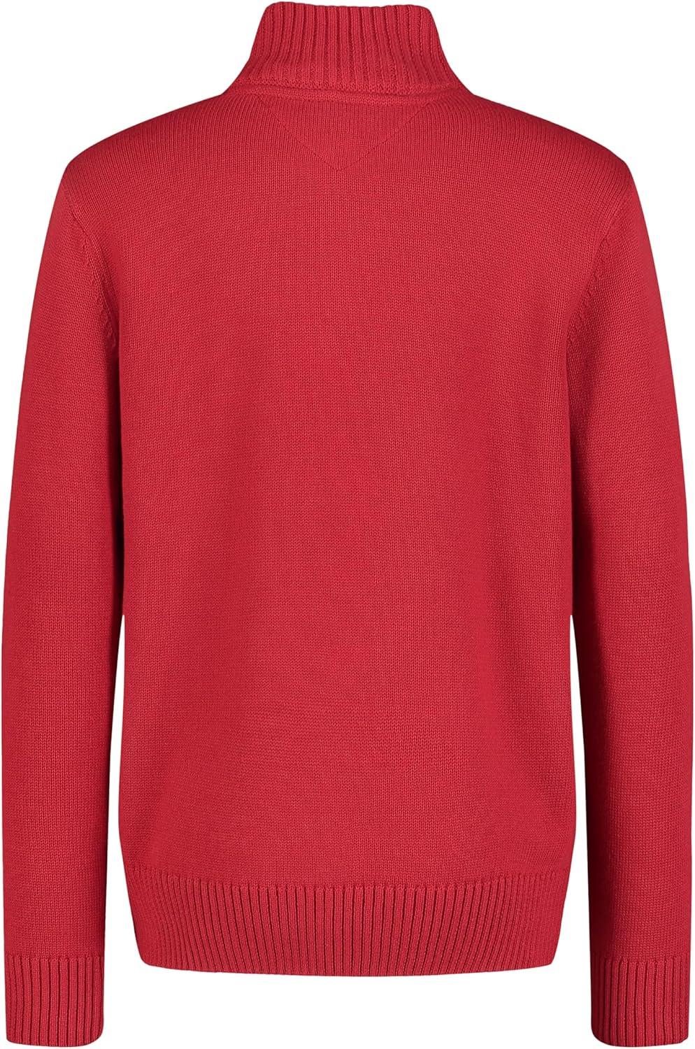 imageTommy Hilfiger Boys Long Sleeve Quarter Zip SweaterScooter Red