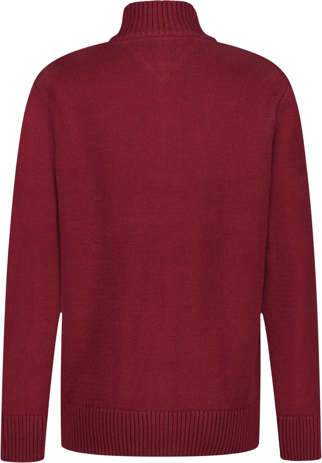 imageTommy Hilfiger Boys Long Sleeve Quarter Zip SweaterSyrah