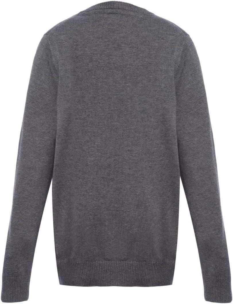 imageTommy Hilfiger Boys Long Sleeve Ribbed VNeck Pullover Sweater School UniformsMedium Grey Heather