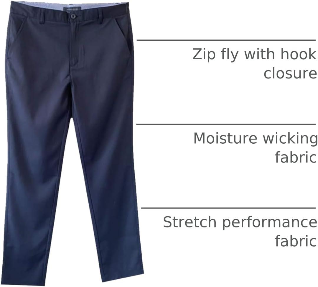 imageTommy Hilfiger Boys Performance Stretch Golf Pants Kids School Uniform ClothesNavy