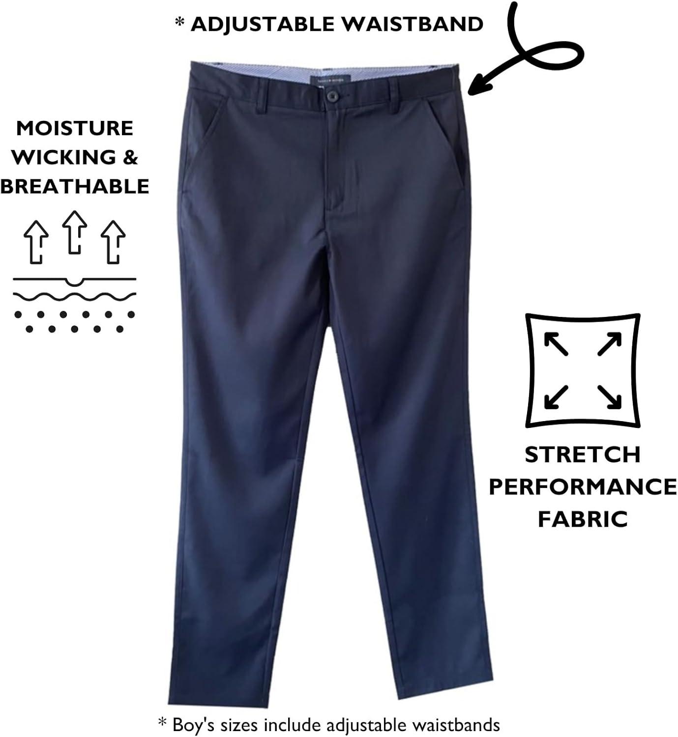 imageTommy Hilfiger Boys Performance Stretch Golf Pants Kids School Uniform ClothesNavy