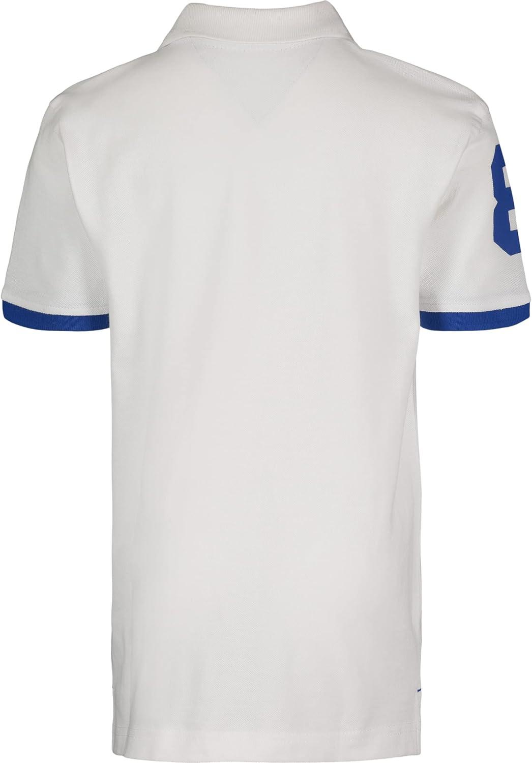 imageTommy Hilfiger Boys Short Sleeve Pique Matt Polo Button ShirtClassic Bright White