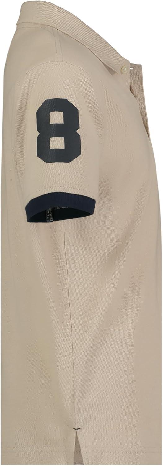imageTommy Hilfiger Boys Short Sleeve Pique Matt Polo Button ShirtSandalwood