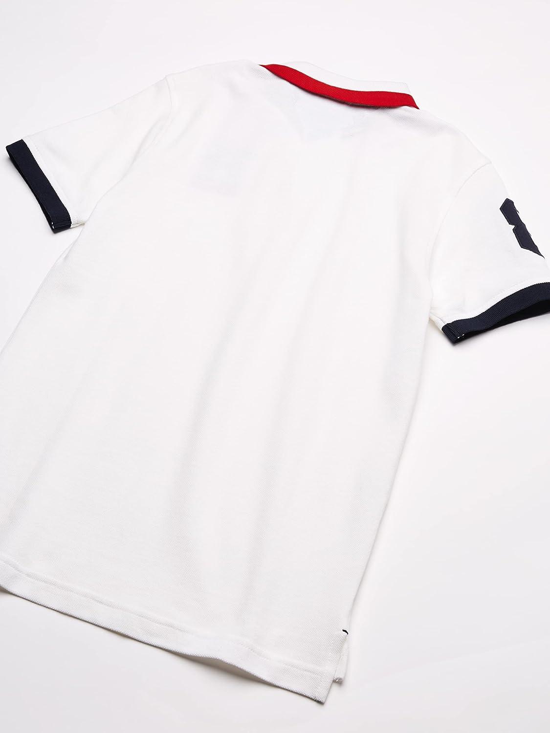 imageTommy Hilfiger Boys Short Sleeve Pique Matt Polo Button ShirtWhite