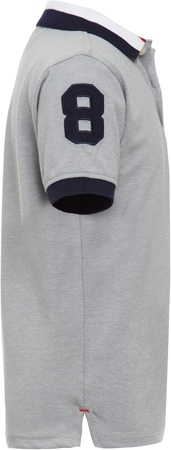 imageTommy Hilfiger Boys Short Sleeve Premium Pique Polo Shirt Button Closure Soft ampamp ComfortableGrey Heather