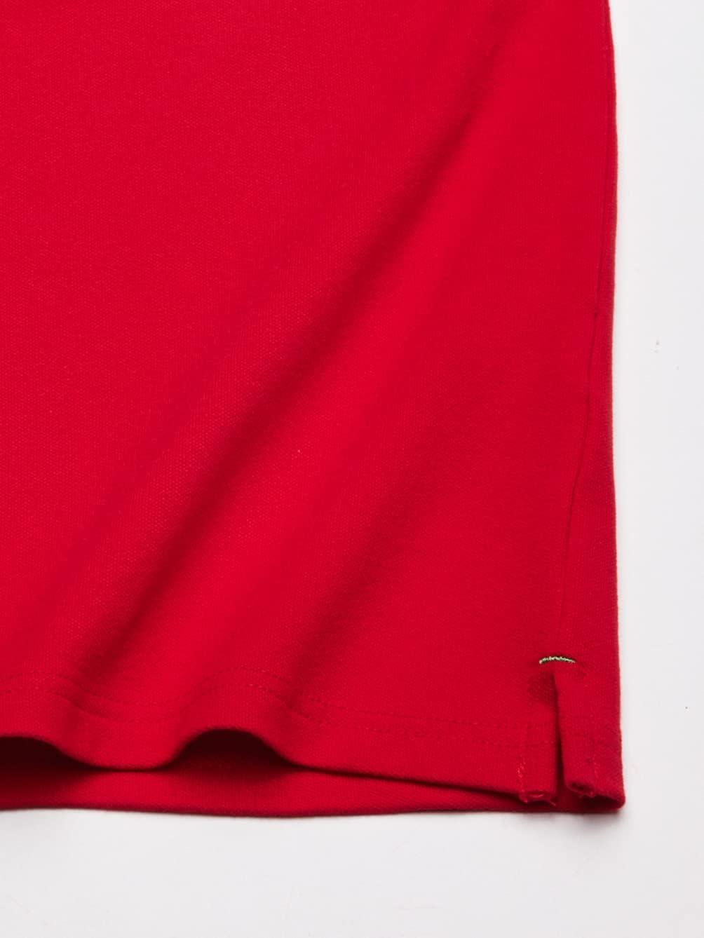 imageTommy Hilfiger Boys Short Sleeve Premium Pique Polo Shirt Button Closure Soft ampamp ComfortableRegal Red Stretch