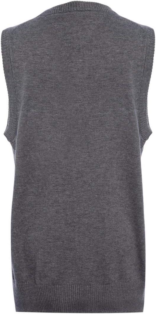imageTommy Hilfiger Boys Sleeveless Ribbed VNeck Sweater Vest Kids School UniformMedium Grey Heather