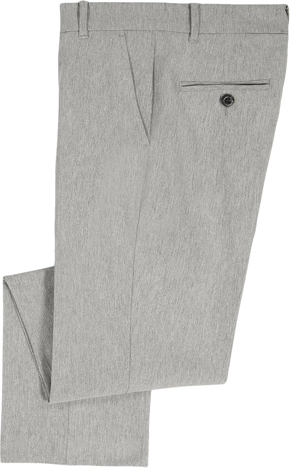 imageTommy Hilfiger Boys Th Flex Stretch Performance Dress Pant Straight Leg Fit Zip Fly ampamp Belt Loops Side ampamp Back PocketsMedium Grey