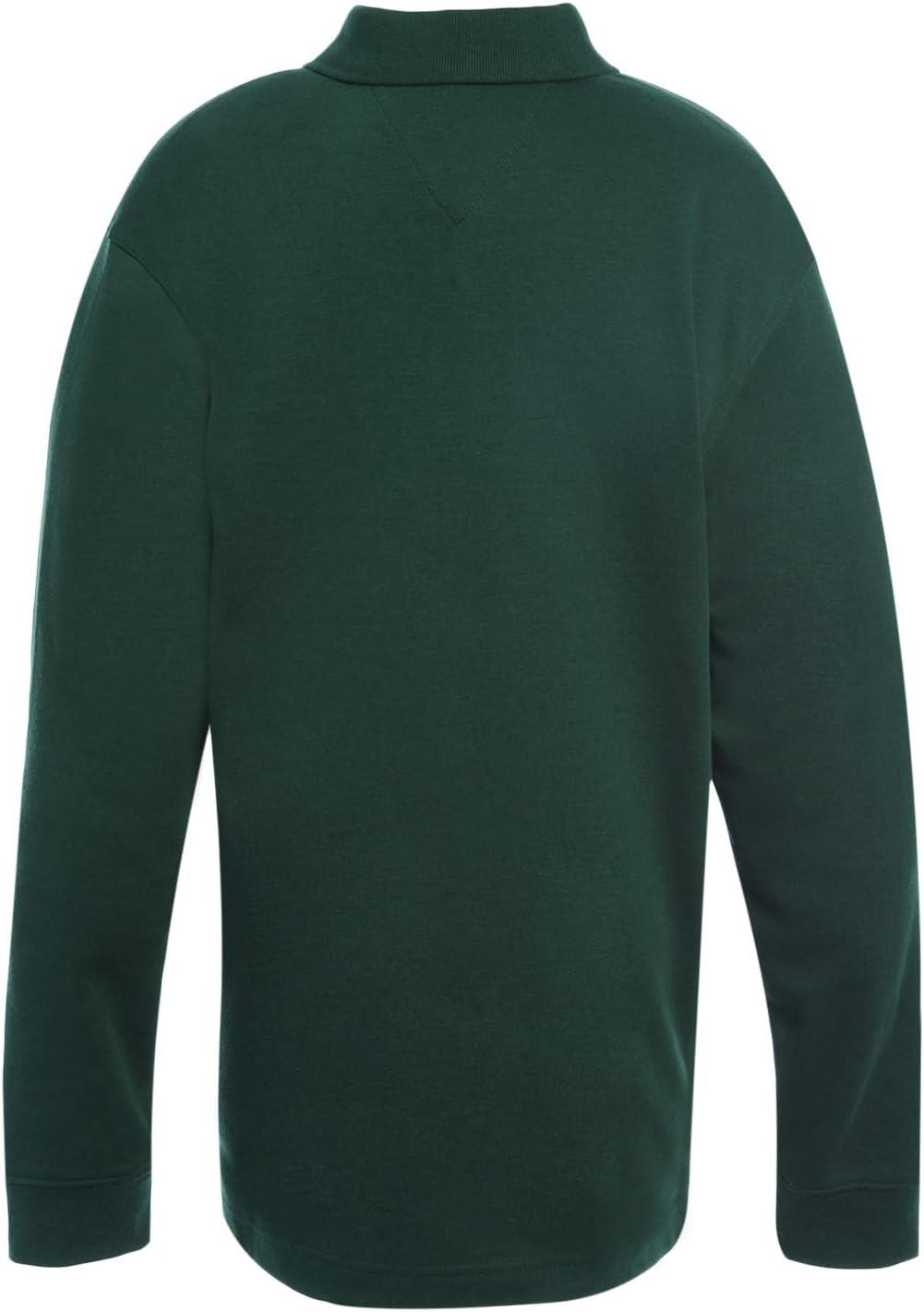 imageTommy Hilfiger CoEd Long Sleeve Comfort Fit Interlock Polo Kids School UniformHunter