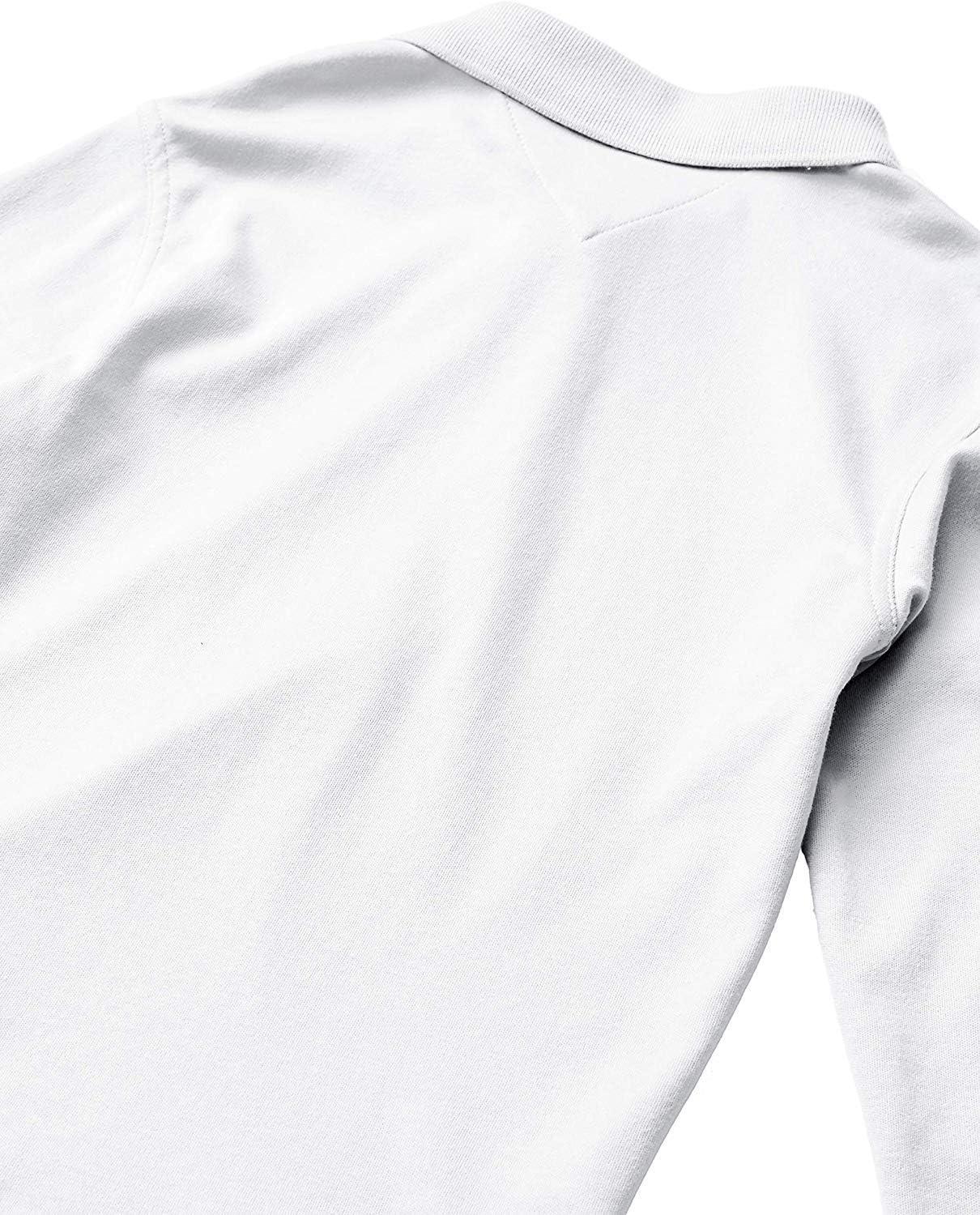 imageTommy Hilfiger CoEd Long Sleeve Comfort Fit Interlock Polo Kids School UniformWhite