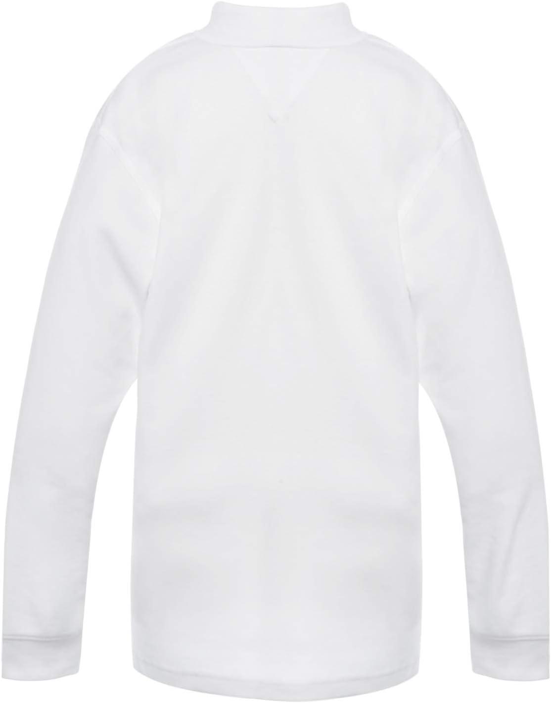 imageTommy Hilfiger CoEd Long Sleeve Comfort Fit Interlock Polo Kids School UniformWhite