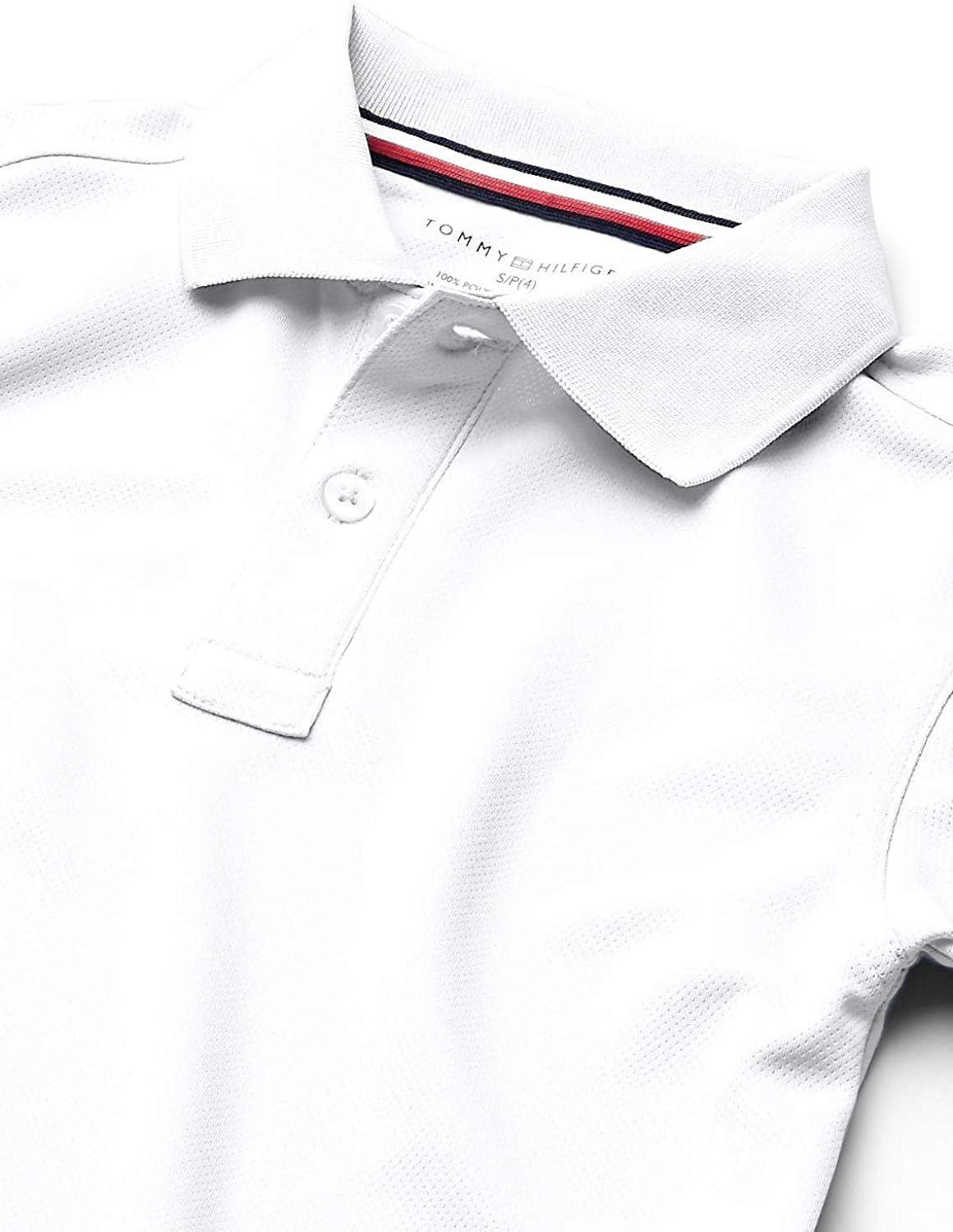 imageTommy Hilfiger CoEd Short Sleeve Kids School Uniform Performance Polo ShirtWhite
