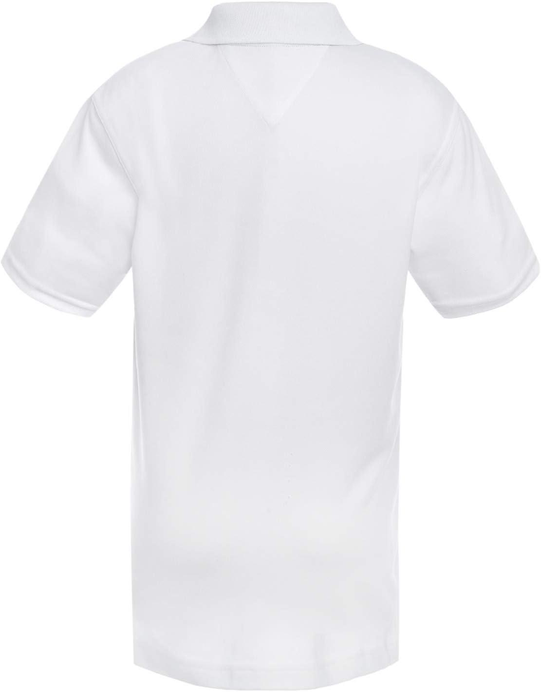 imageTommy Hilfiger CoEd Short Sleeve Kids School Uniform Performance Polo ShirtWhite