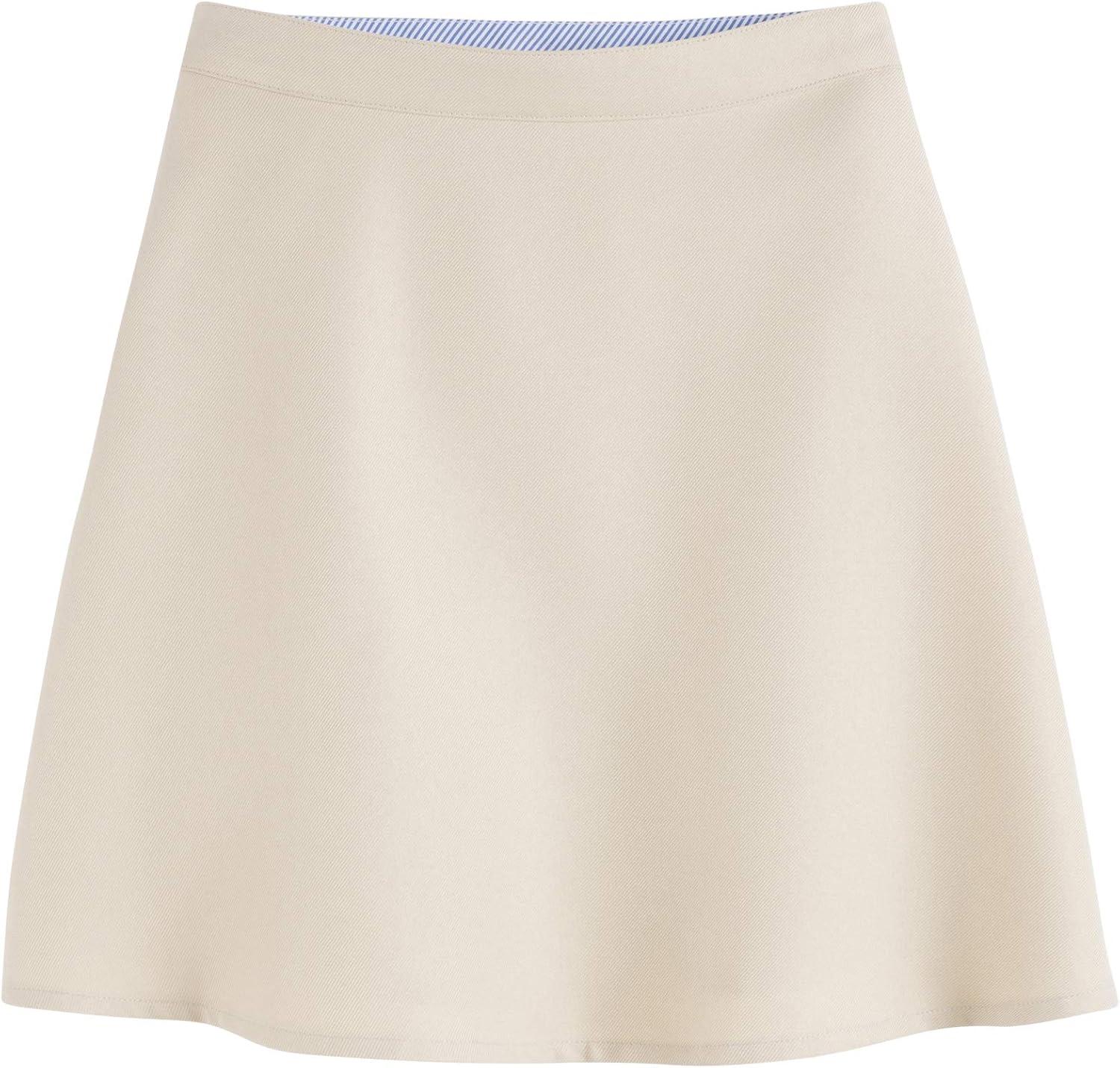 imageTommy Hilfiger Girls ALine Side Button Adjustable Flared Skort with PocketKhaki