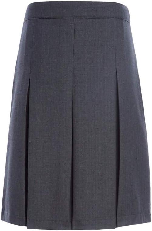 imageTommy Hilfiger Girls Adjustable Solid Box Classic Pleat Skirt School UniformCharcoal Grey