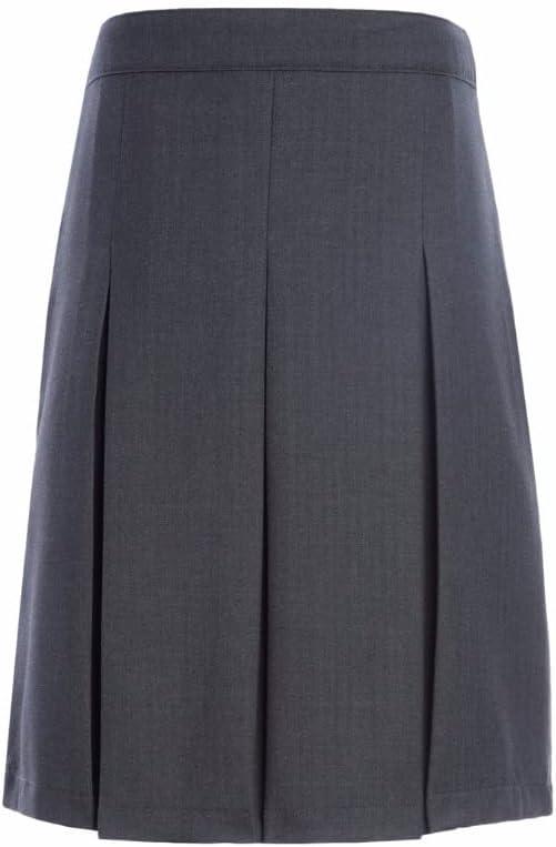 imageTommy Hilfiger Girls Adjustable Solid Box Classic Pleat Skirt School UniformCharcoal Grey