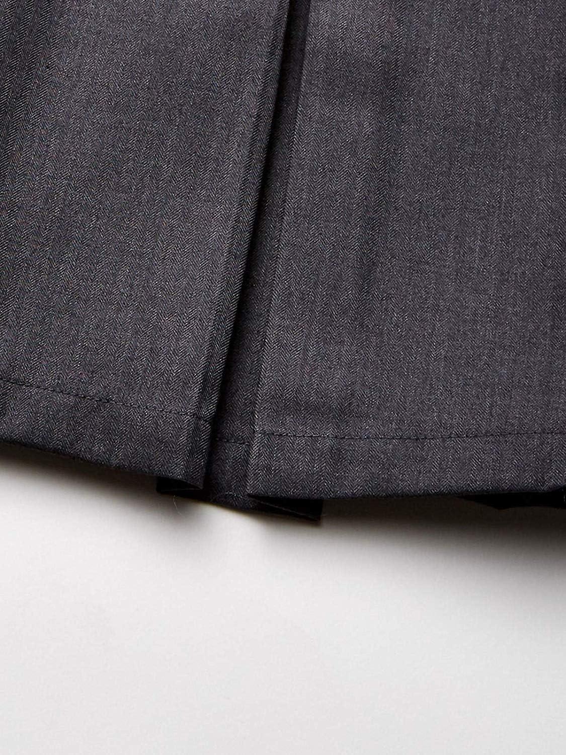 imageTommy Hilfiger Girls Adjustable Solid Box Classic Pleat Skirt School UniformCharcoal Grey