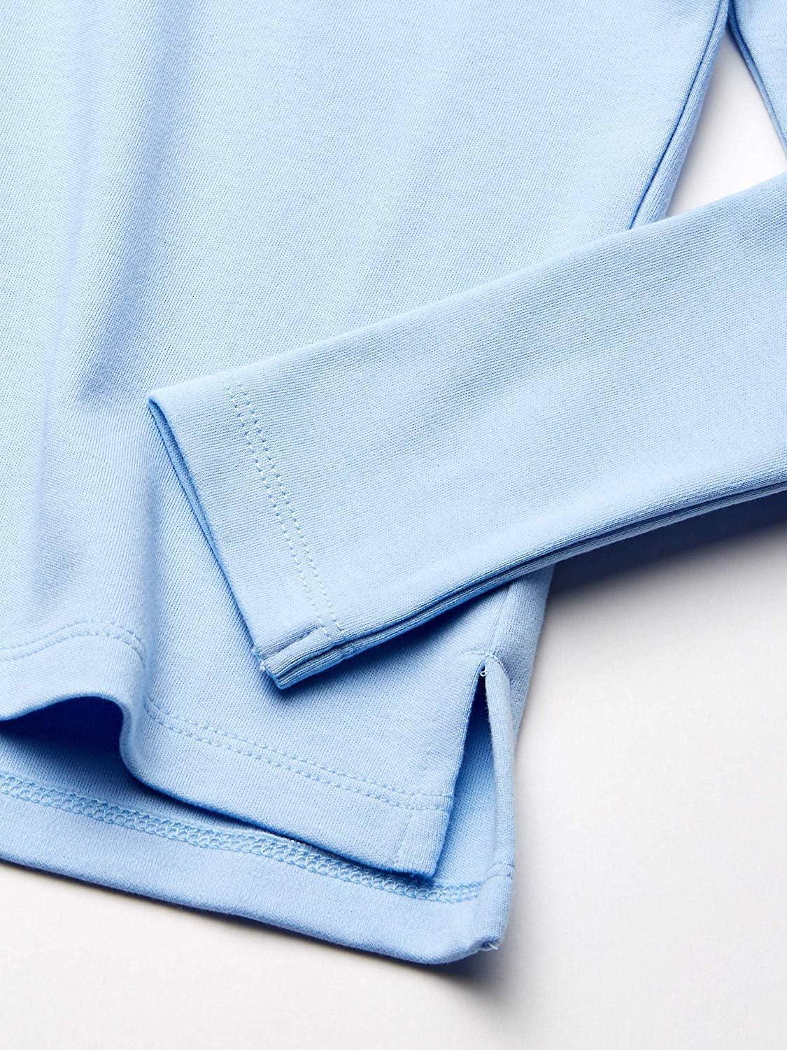imageTommy Hilfiger Girls Long Sleeve Fitted Interlock Polo School Uniform ShirtLight Blue