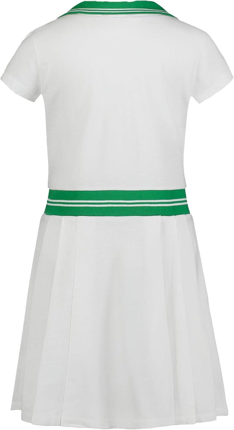 imageTommy Hilfiger Girls Short Sleeve Knit Polo Dress Everyday Casual Wear Soft ampamp Comfortable FitMatch Point White