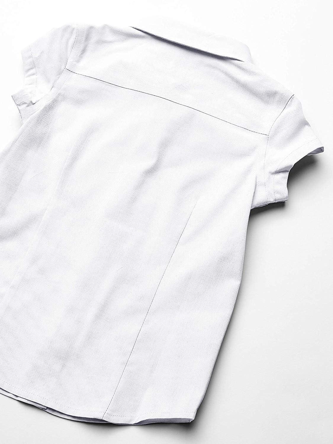 imageTommy Hilfiger Girls Short Sleeve Oxford Buttondown Blouse School UniformWhite